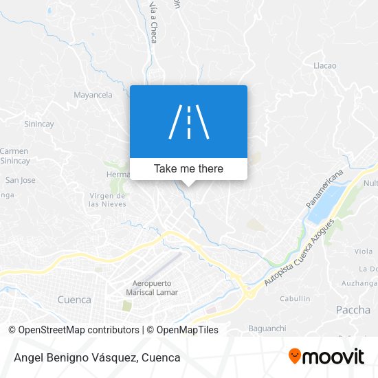 Angel Benigno Vásquez map