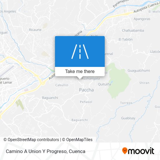 Camino A Union Y Progreso map