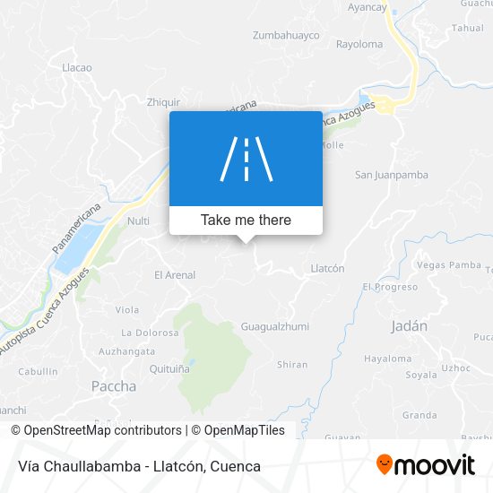 Vía Chaullabamba - Llatcón map