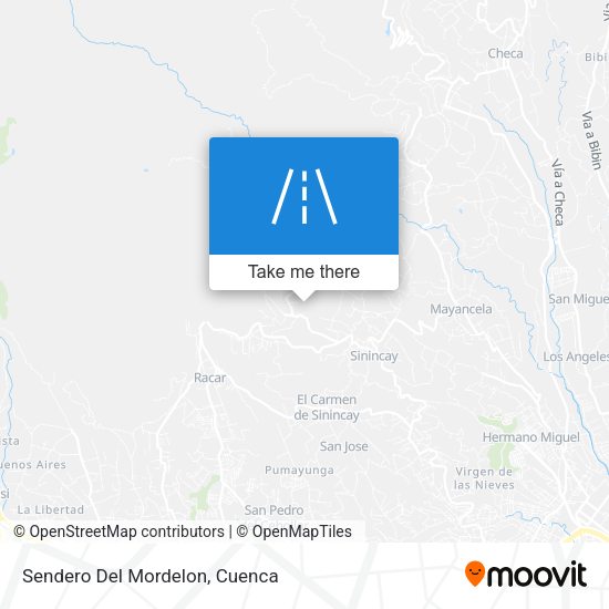 Sendero Del Mordelon map