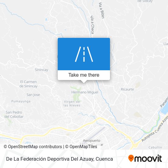 Mapa de De La Federación Deportiva Del Azuay