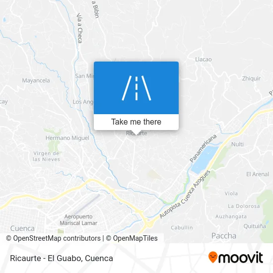 Ricaurte - El Guabo map