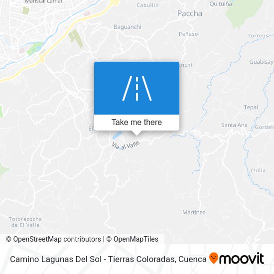 Camino Lagunas Del Sol - Tierras Coloradas map