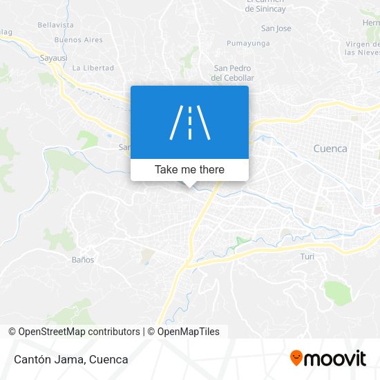 Cantón Jama map