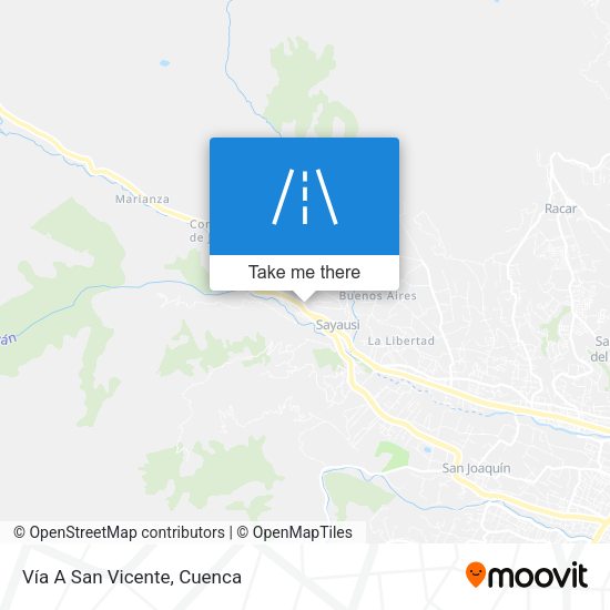 Mapa de Vía A San Vicente