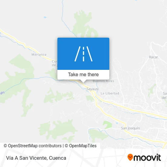 Vía A San Vicente map