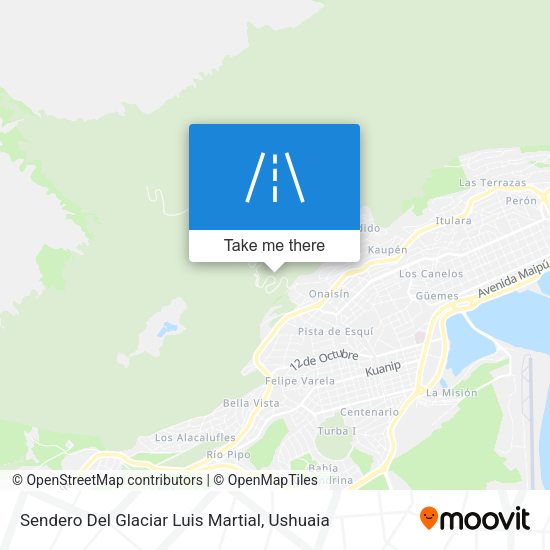 Sendero Del Glaciar Luis Martial map