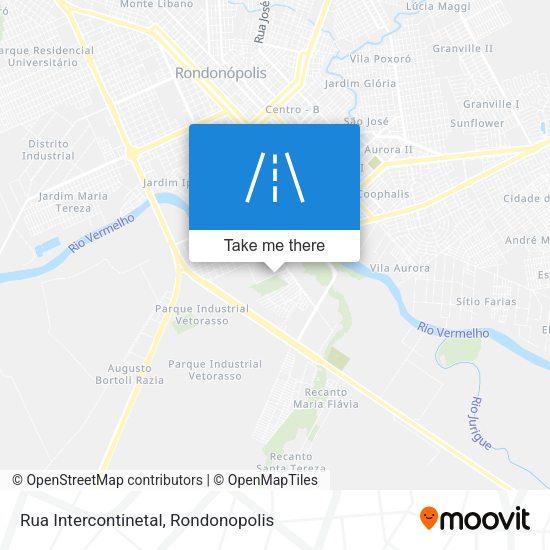 Rua Intercontinetal map