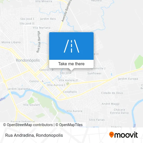 Rua Andradina map