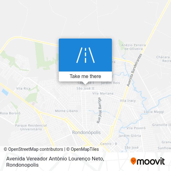 Avenida Vereador Antônio Lourenço Neto map