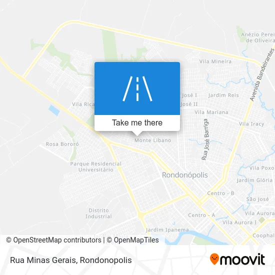 Rua Minas Gerais map