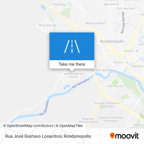 Rua José Gustavo Lonardoni map