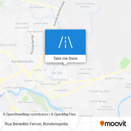 Rua Benedito Ferron map