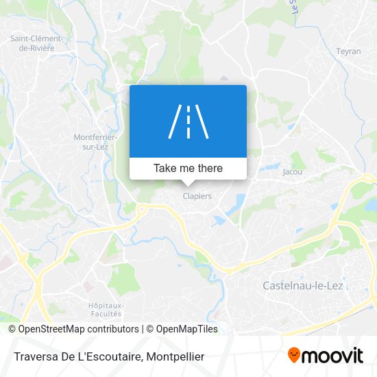 Traversa De L'Escoutaire map