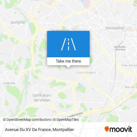 Mapa Avenue Du XV De France