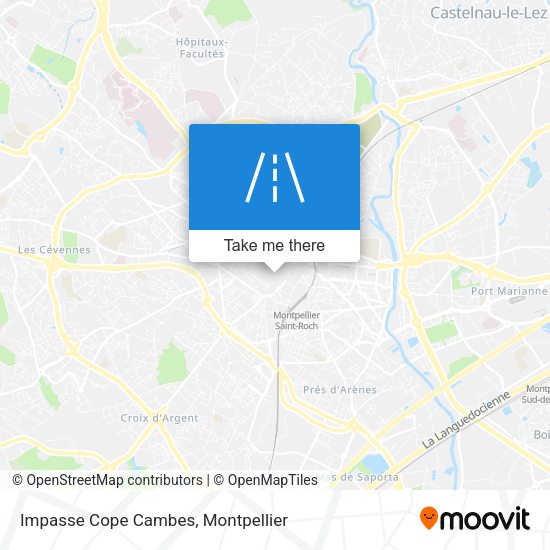Impasse Cope Cambes map