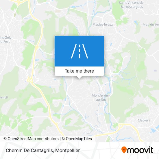 Chemin De Cantagrils map