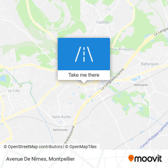 Mapa Avenue De Nîmes