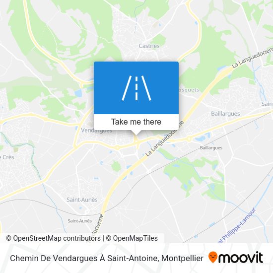 Chemin De Vendargues À Saint-Antoine map