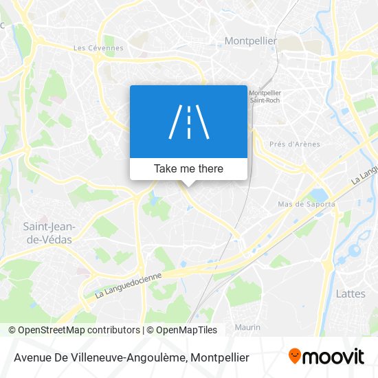 Mapa Avenue De Villeneuve-Angoulème