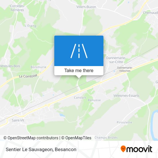 Sentier Le Sauvageon map