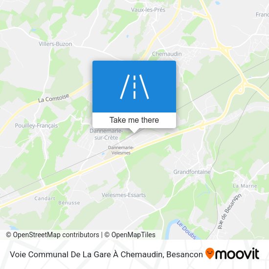 Voie Communal De La Gare À Chemaudin map