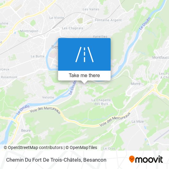 Mapa Chemin Du Fort De Trois-Châtels