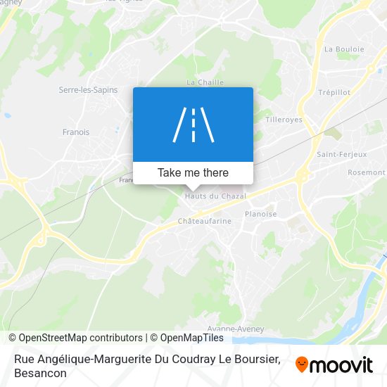 Rue Angélique-Marguerite Du Coudray Le Boursier map