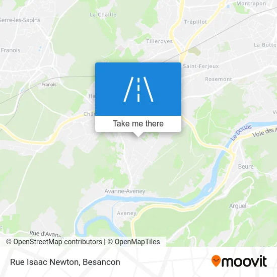 Rue Isaac Newton map