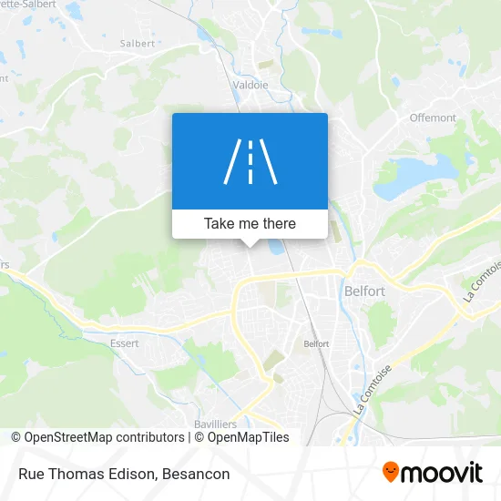 Rue Thomas Edison map
