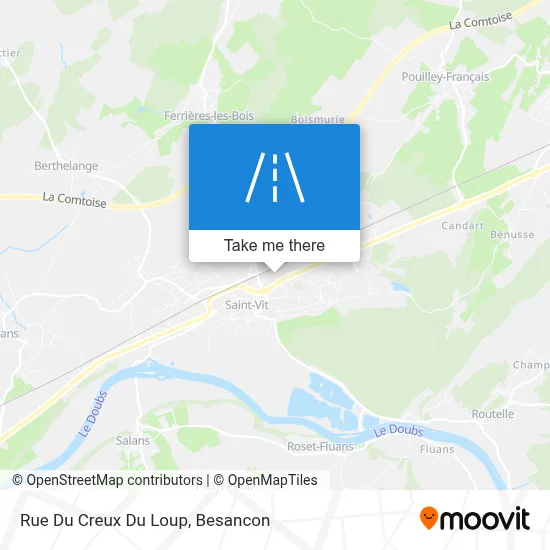 Rue Du Creux Du Loup map