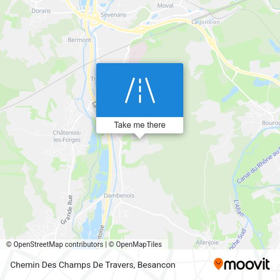 Chemin Des Champs De Travers map