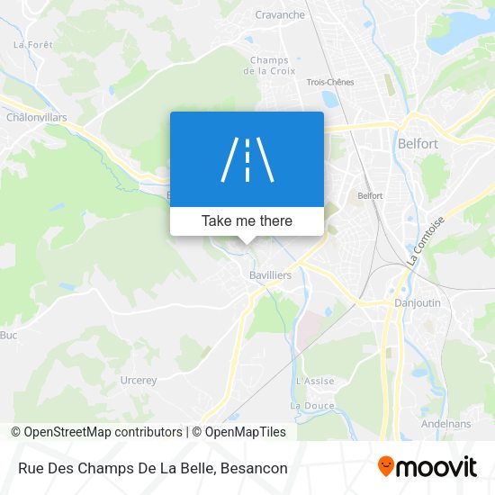 Rue Des Champs De La Belle map