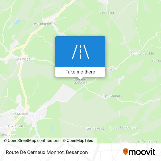 Route De Cerneux Monnot map