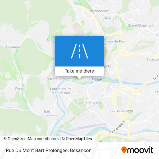 Rue Du Mont Bart Prolongée map