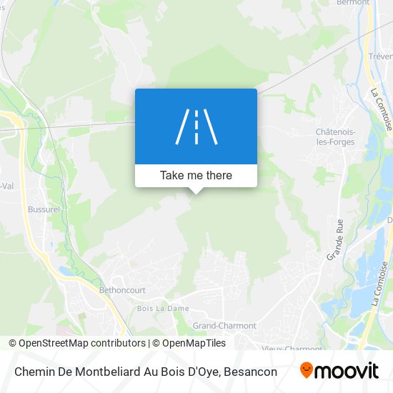 Chemin De Montbeliard Au Bois D'Oye map