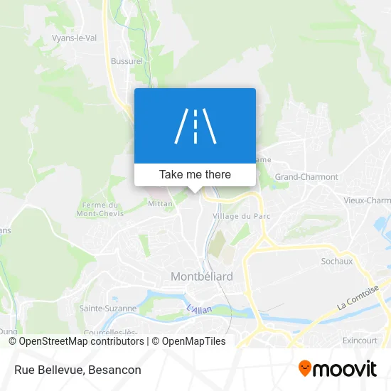 Rue Bellevue map