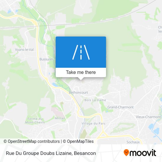 Rue Du Groupe Doubs Lizaine map