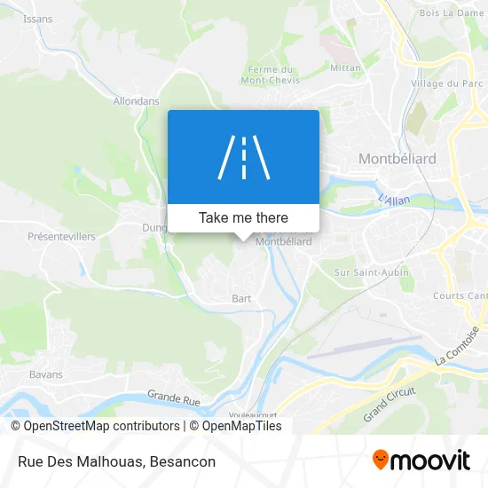 Rue Des Malhouas map
