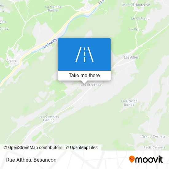 Rue Althea map