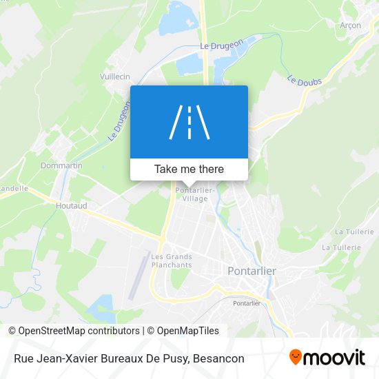 Rue Jean-Xavier Bureaux De Pusy map