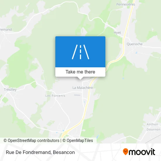 Rue De Fondremand map