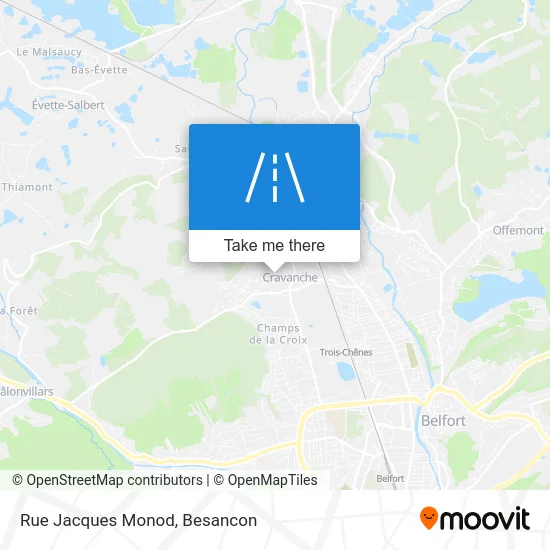 Rue Jacques Monod map