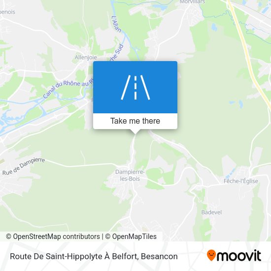 Route De Saint-Hippolyte À Belfort map