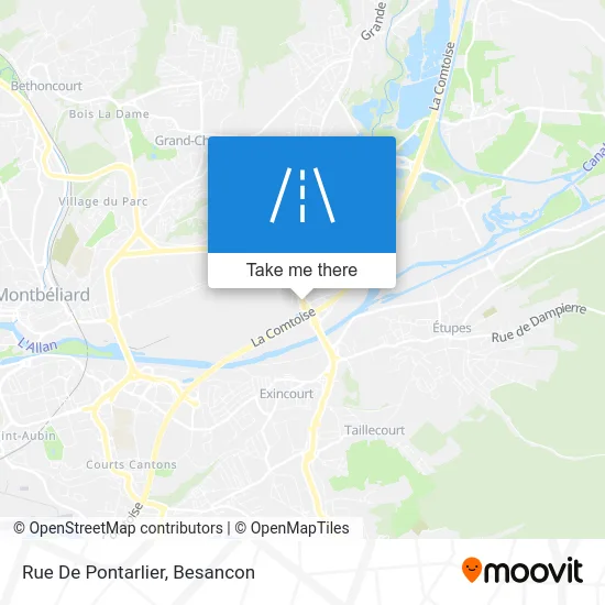 Rue De Pontarlier map