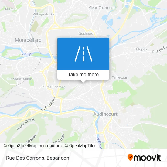 Rue Des Carrons map