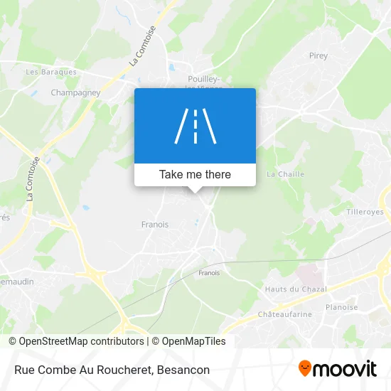 Rue Combe Au Roucheret map