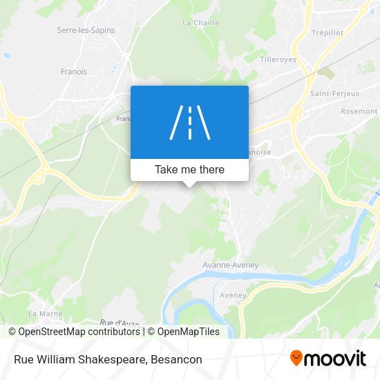Rue William Shakespeare map