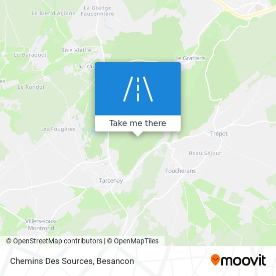 Chemins Des Sources map