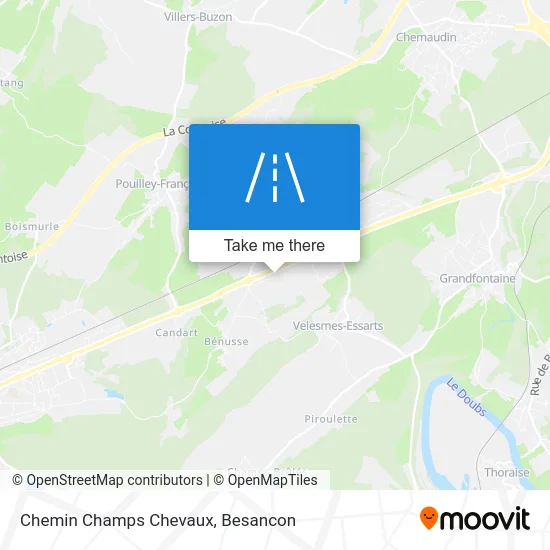Chemin Champs Chevaux map